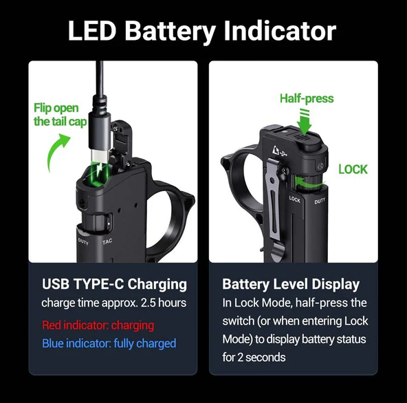 NEXTORCH Senter LED Flashlight Ultra Slim Waterproof 3500 Lumens - TA70 Gambar produk NEXTORCH Senter LED Flashlight Ultra Slim Waterproof 3500 Lumens - TA70