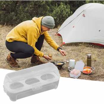 Gingira Tempat Telur Plastik 3 Sekat Portable Egg Box Shockproof - GG3
