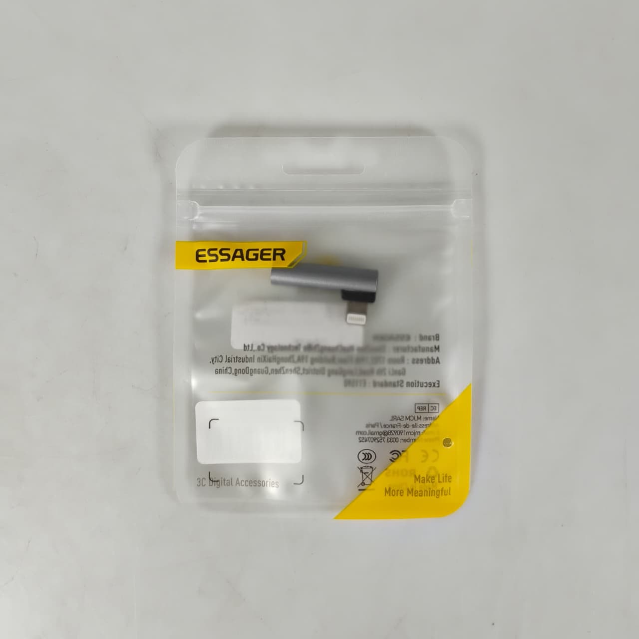 ESSAGER Earphone Adapter iPhone Lightning to 3.5mm L-Shape DAC - EOTGL-ZY0G-P Gambar produk ESSAGER Earphone Adapter iPhone Lightning to 3.5mm L-Shape DAC - EOTGL-ZY0G-P