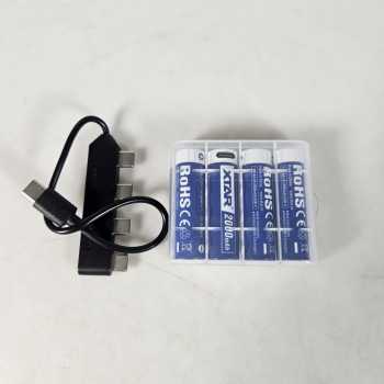 Gambar produk XTAR Baterai Rechargeable AA LR Type C 1.5V 2.5A 4 PCS 2000mAh - XT-40