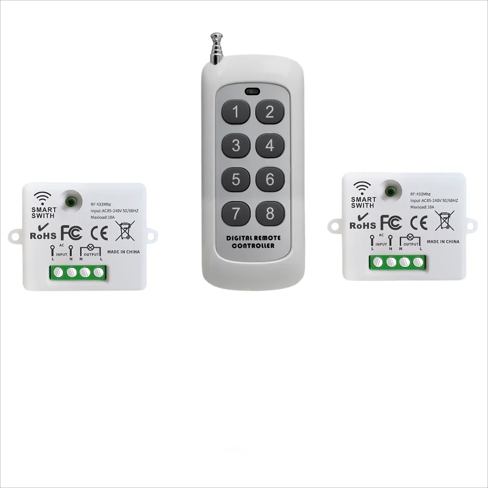 YULO Wireless Relay Switch Remote Control 433 MHz EV1527 220V 10A - YL-22 Gambar produk YULO Wireless Relay Switch Remote Control 433 MHz EV1527 220V 10A - YL-22