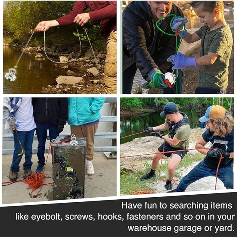 SINIJI Magnet Gantungan Round Hook Strong Neodymium 180kg - J70 Gambar produk SINIJI Magnet Gantungan Round Hook Strong Neodymium 180kg - J70