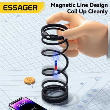 Gambar produk ESSAGER Kabel Data Type C to Lightning Fast Charging Magnetic 29W 1M - ES-X56