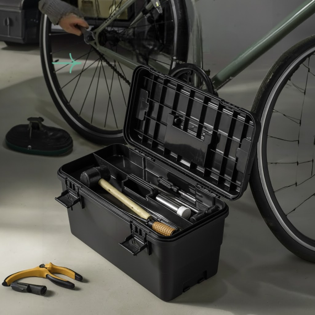 RVETEE Kotak Perkakas Penyimpanan Barang Tukang Toolbox Hard Case 15L - RV-50 Gambar produk RVETEE Kotak Perkakas Penyimpanan Barang Tukang Toolbox Hard Case 15L - RV-50