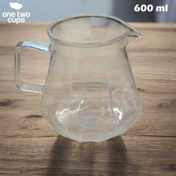 One Two Cups Teko Kopi Coffee Server V60 Drip Kaca Borosilikat 600ml - LCS38