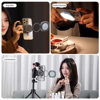 Gambar produk ALEON Lampu Fill Light Magnetic 3in1 Color Flip Design 1200mAh - AL-80