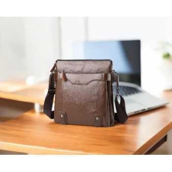 Gambar produk Rhodey Tas Selempang Pria Messenger Business Briefcase Bag PU Leather - 15037