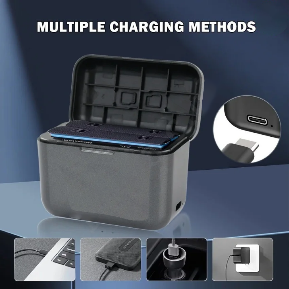 COOLSHOW Charger Baterai Kamera Fast Charging for insta360 X5 - CS360 Gambar produk COOLSHOW Charger Baterai Kamera Fast Charging for insta360 X5 - CS360