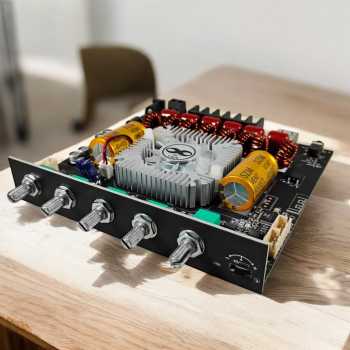 Gambar produk TKXEC Amplifier Board Audio Bluetooth USB 2.1 Channel DIY - ZK-AS21