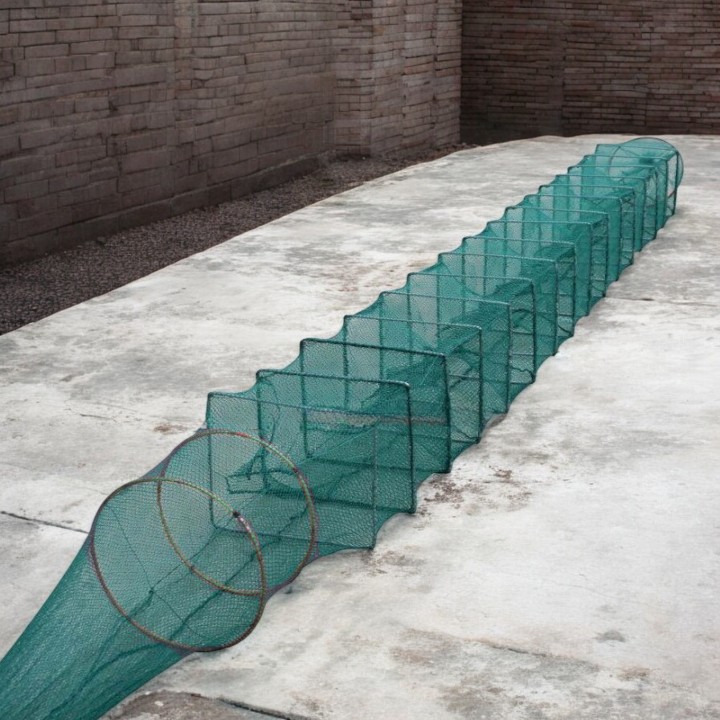 GS Jaring Ikan Kepiting Udang Foldable Double Knot Fishing Net Bait 3M 12 Doors - JOA83Q Gambar produk GS Jaring Ikan Kepiting Udang Foldable Double Knot Fishing Net Bait 3M 12 Doors - JOA83Q