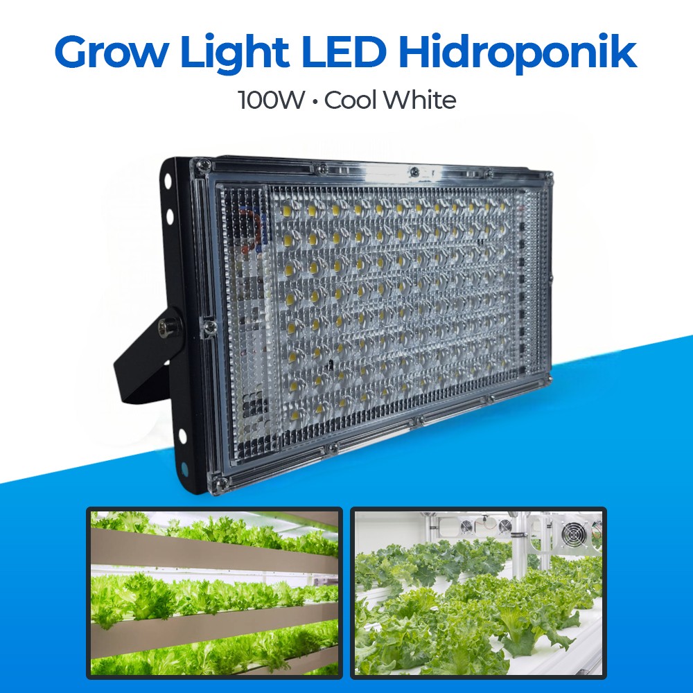 Gambar produk TaffLED Lampu LED Floodlight Hidroponik Cool White 6500K 100W 2 PCS - PR65
