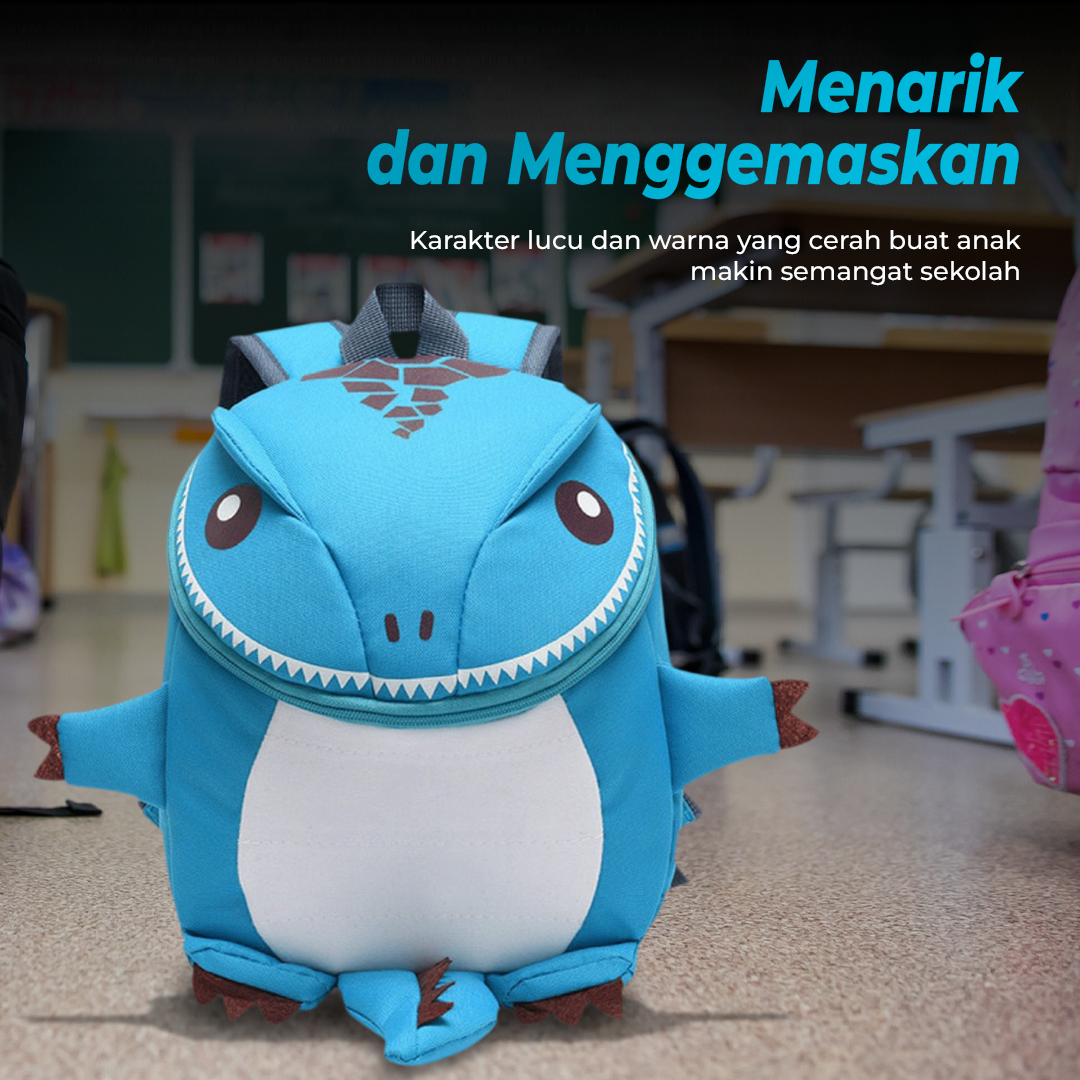 SUNEIGHT Tas Ransel Sekolah Anak Backpack School Bag Model Dinosaur - AD8765 Gambar produk SUNEIGHT Tas Ransel Sekolah Anak Backpack School Bag Model Dinosaur - AD8765