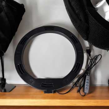 Gambar produk TaffSTUDIO Lampu Ring Light LED 3in1 Color Tripod Holder 25.5cm 12W - QX-260