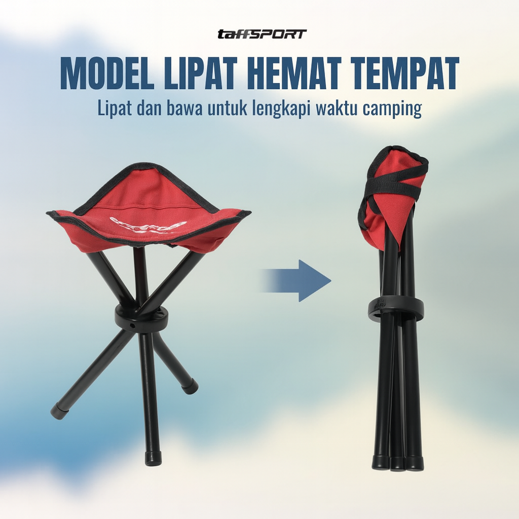 Gambar produk TaffSPORT Kursi Lipat Outdoor Mancing Portable Oxford Folding Chair - A0003