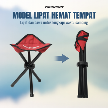 Gambar produk TaffSPORT Kursi Lipat Outdoor Mancing Portable Oxford Folding Chair - A0003