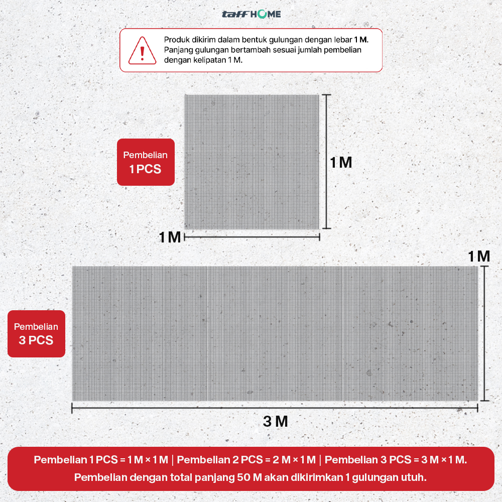 TaffHOME Kasa Nyamuk Jaring Jendela Mosquito Net PP Nano 20 Mesh 1x1M - AW15 Gambar produk TaffHOME Kasa Nyamuk Jaring Jendela Mosquito Net PP Nano 20 Mesh 1x1M - AW15