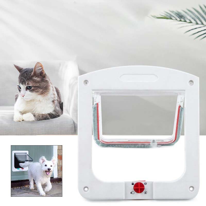 TRICAT Pintu Masuk Kucing Magnetic Flap Door 4 Way Lock Pet Door - TR4 Gambar produk TRICAT Pintu Masuk Kucing Magnetic Flap Door 4 Way Lock Pet Door - TR4