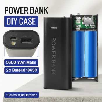 VARITIES Power Bank DIY Case Flashlight USB Port 2 PCS 18650 Flat Top - V600