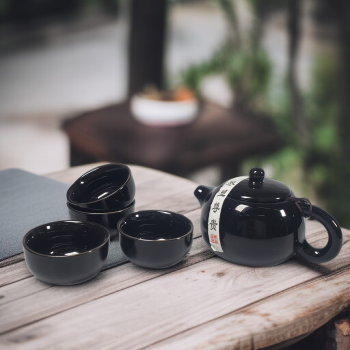 Homadise Teko Teh Keramik Chinese Teapot Maker with 4 Glass - JJ088