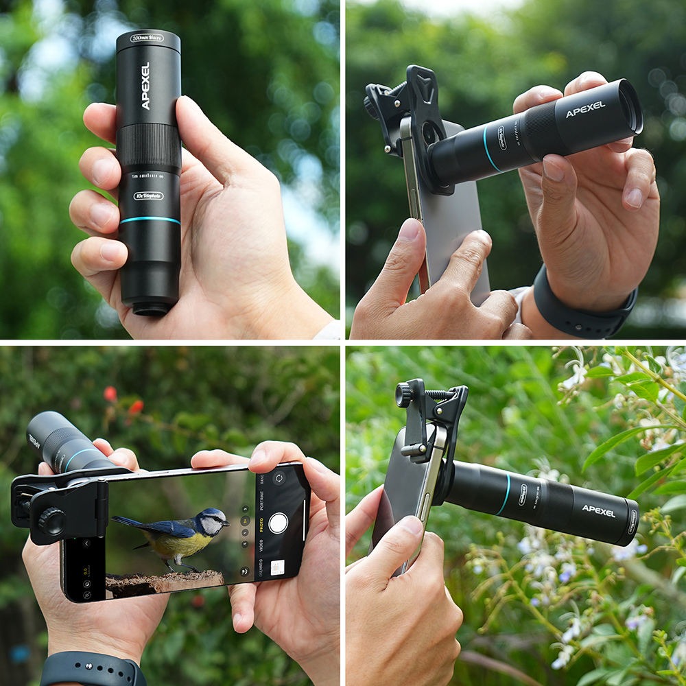 APEXEL Lensa Tele Smartphone Macro Telephoto 10X Clip On - APL-TM10 Gambar produk APEXEL Lensa Tele Smartphone Macro Telephoto 10X Clip On - APL-TM10