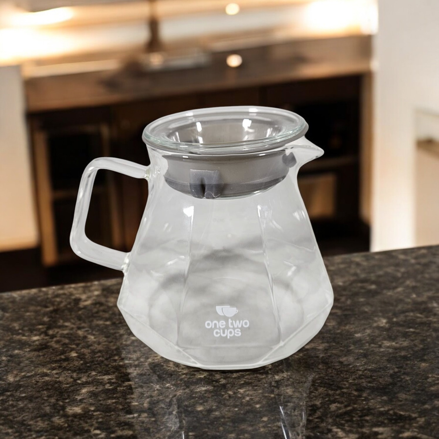 One Two Cups Teko Kopi Coffee Server V60 Drip Pour Over Borosilicate - LS048 Gambar produk One Two Cups Teko Kopi Coffee Server V60 Drip Pour Over Borosilicate - LS048