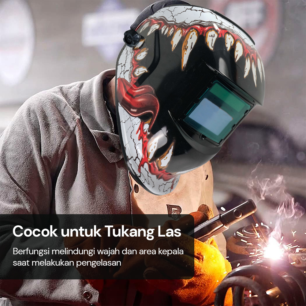 TaffGUARD Helm Las Otomatis Auto Darkening Welding Helmet - HW-012 Gambar produk TaffGUARD Helm Las Otomatis Auto Darkening Welding Helmet - HW-012