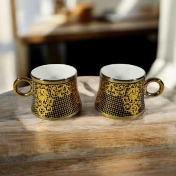 Gambar produk SF Set Cangkir Kopi Keramik 6in1 Turkish Style Tea Coffee Cup 100ml - SF11