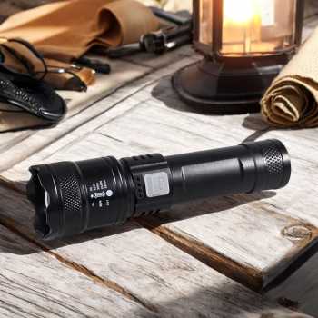 RLTEC Lampu Senter LED Rechargeable Flashlight 500 Lumens P50 1200mAh - TY-908