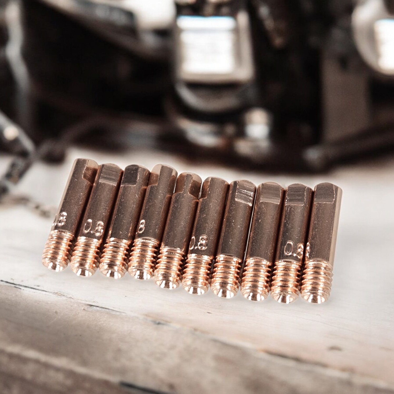 JINHU Nozzle Obor Las Welding Torch Tip Holder 15AK MIG 0.8mm 14 PCS - MB15 Gambar produk JINHU Nozzle Obor Las Welding Torch Tip Holder 15AK MIG 0.8mm 14 PCS - MB15