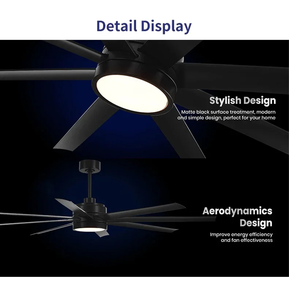 Gambar produk SOVE Kipas Angin Gantung Lampu LED Tri Color with Remote 72 Inch - SOTF-100