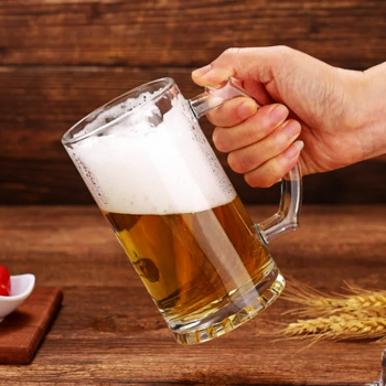 Gambar produk TREDO Gelas Mug Bir Beer Sodium Calcium Glass Drilled Bottom Cup 500ml - T515