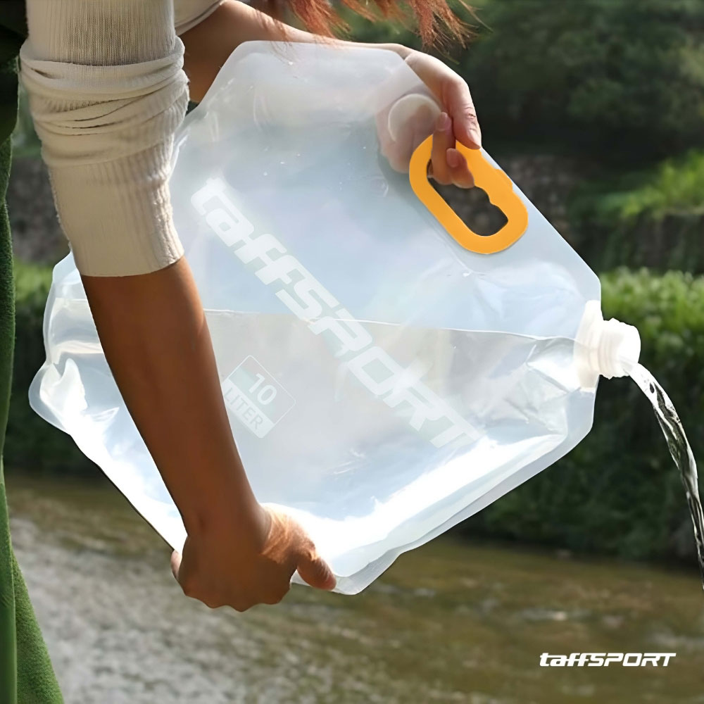 TaffSPORT Kantong Air Minum Lipat Multifungsi Portable Water Bag 10L - OT009 Gambar produk TaffSPORT Kantong Air Minum Lipat Multifungsi Portable Water Bag 10L - OT009