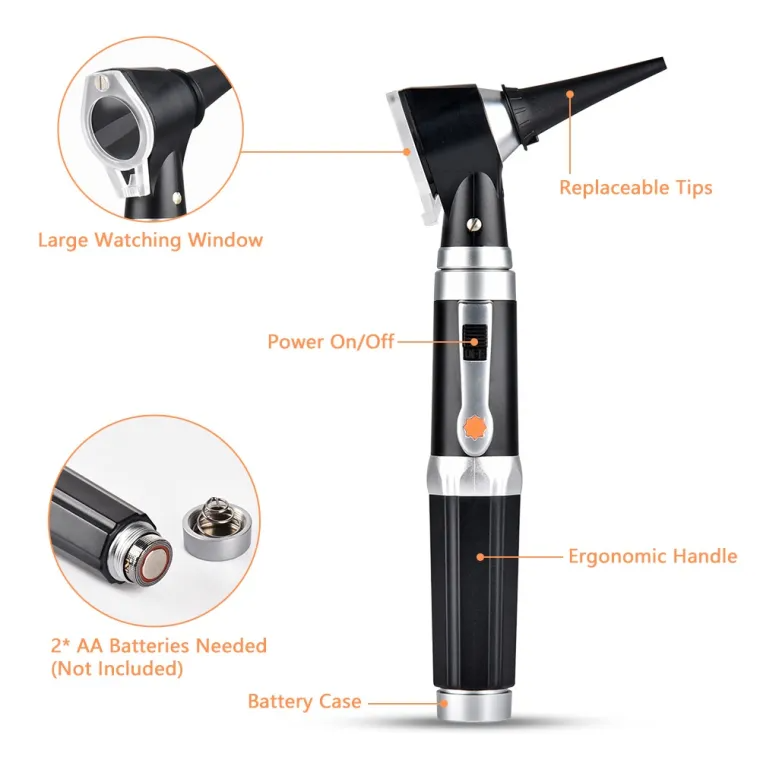 ENT Otoskop Alat Pemeriksa Telinga Otoscope Ear Scope with LED - HS-OT10G Gambar produk ENT Otoskop Alat Pemeriksa Telinga Otoscope Ear Scope with LED - HS-OT10G
