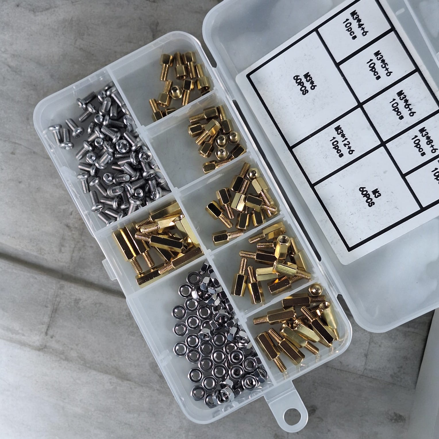 XHHD Set Hex Stand-Off and Spacer Kit Aksesoris PCB Tipe M3 180 PCS Gambar produk XHHD Set Hex Stand-Off and Spacer Kit Aksesoris PCB Tipe M3 180 PCS