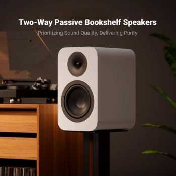 Fosi Audio Passive Bookshelf Speaker 2 Way 7 Inch Woofers Inch HiFi - SP601-B