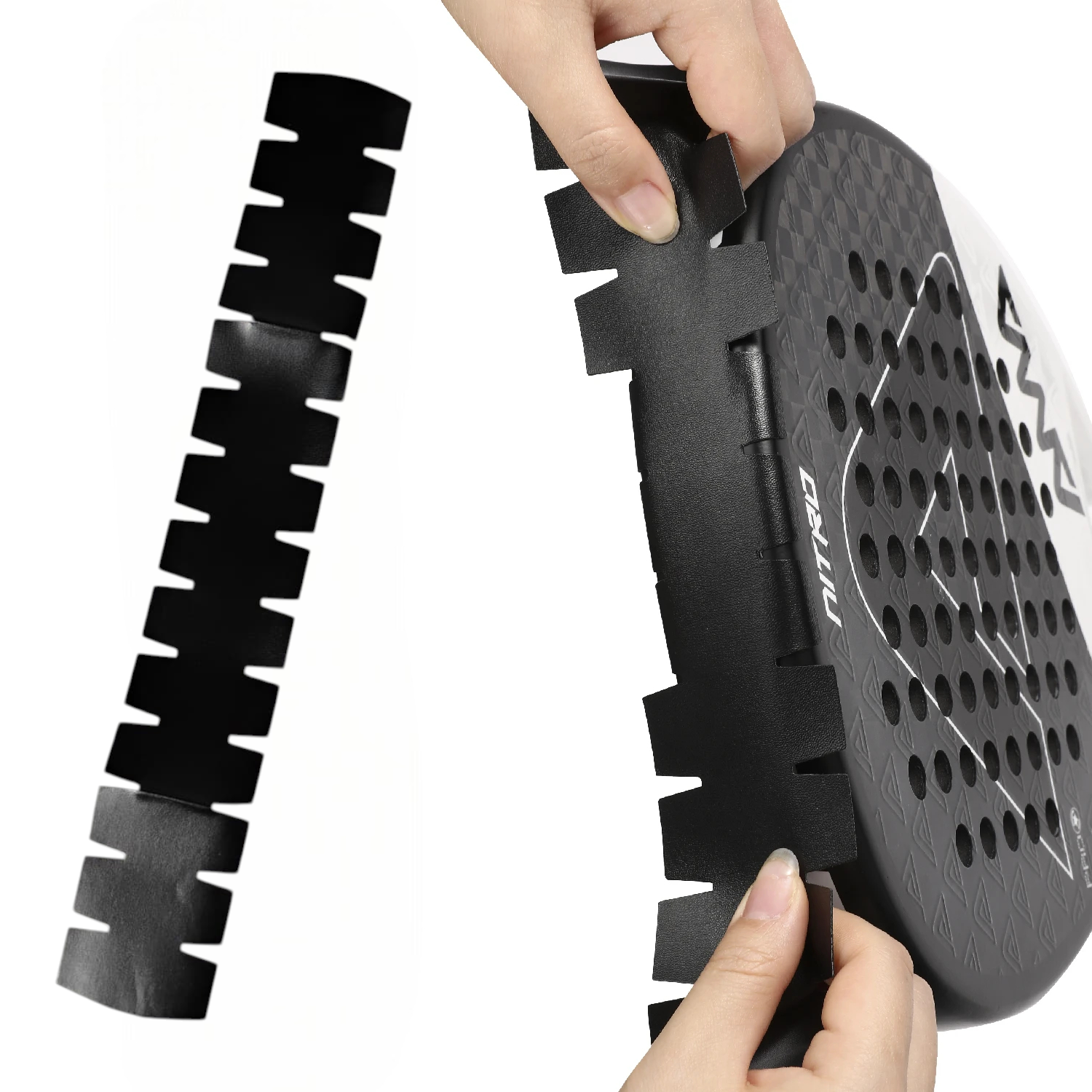 AMSport Pelindung Kepala Frame Raket Padel TPU Head Guard Tape Gigi Besar - BTR42 Gambar produk AMSport Pelindung Kepala Frame Raket Padel TPU Head Guard Tape Gigi Besar - BTR42