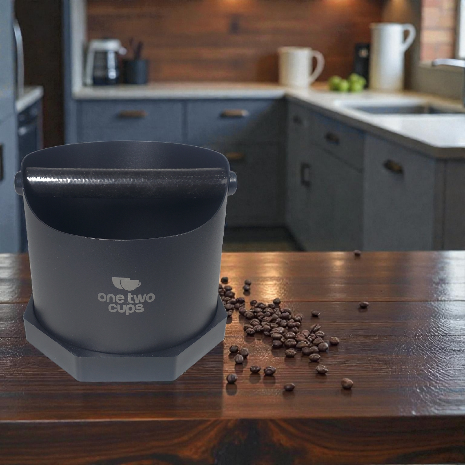 One Two Cups Wadah Ampas Kopi Espresso Knock Box Container Non Slip 1.6L - FKBMZ-009 Gambar produk One Two Cups Wadah Ampas Kopi Espresso Knock Box Container Non Slip 1.6L - FKBMZ-009