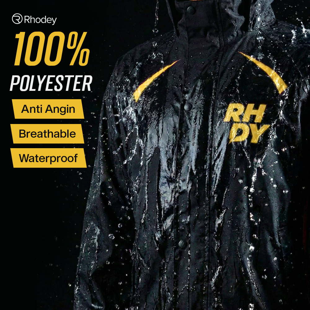 Rhodey Jas Hujan Setelan Motor Visor Polyester Waterproof Raincoat L - ZY-8119 Gambar produk Rhodey Jas Hujan Setelan Motor Visor Polyester Waterproof Raincoat L - ZY-8119