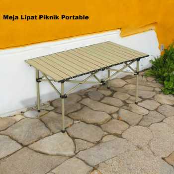 TaffSPORT Meja Lipat Piknik Portable Foldable Camping Table with Bag - AF59
