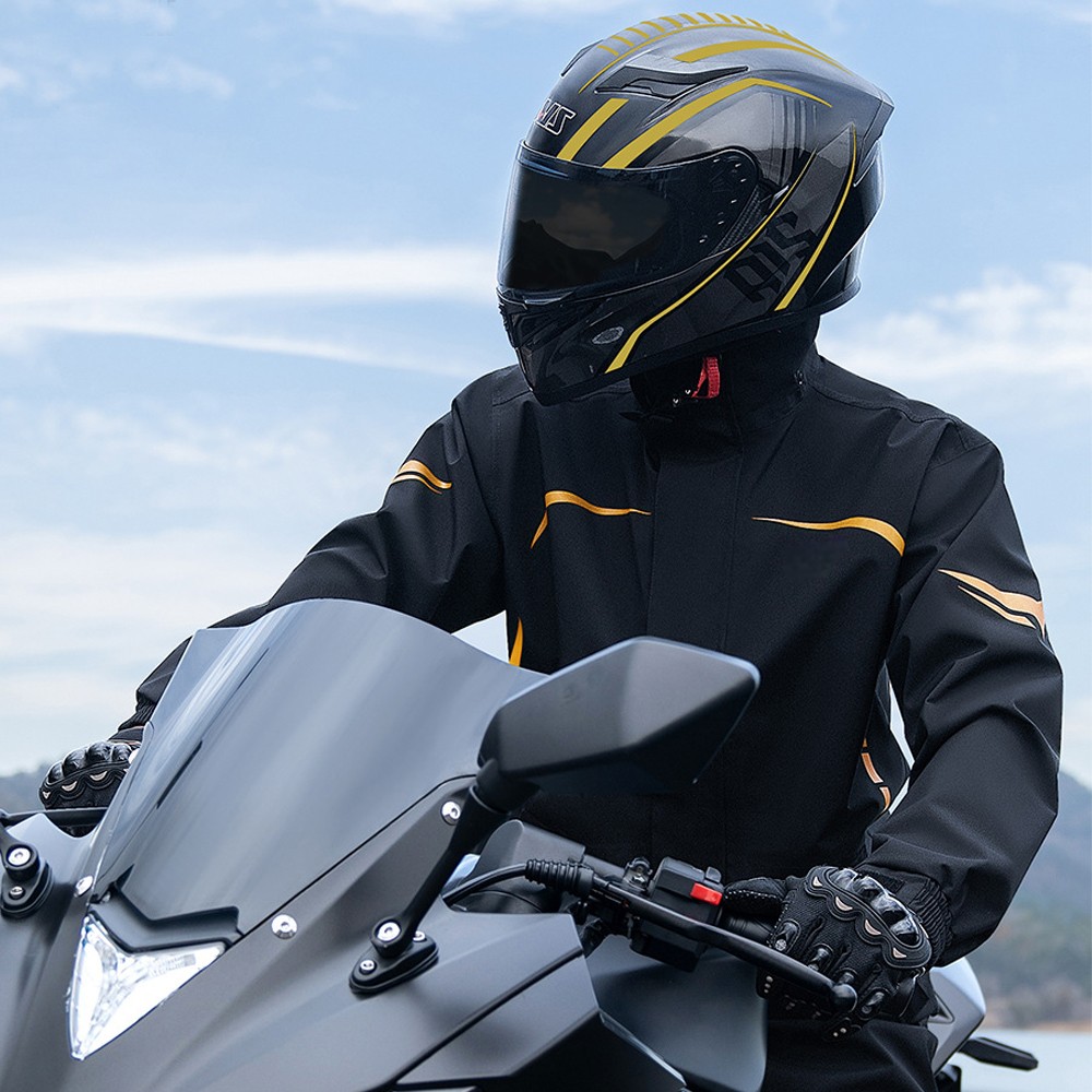 Gambar produk Rhodey Jas Hujan Setelan Motor Visor Waterproof Raincoat Polyester L - PY-8119