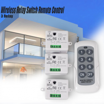 Gambar produk YULO Wireless Relay Switch Remote Control 433 MHz EV1527 220V 10A - YL-33