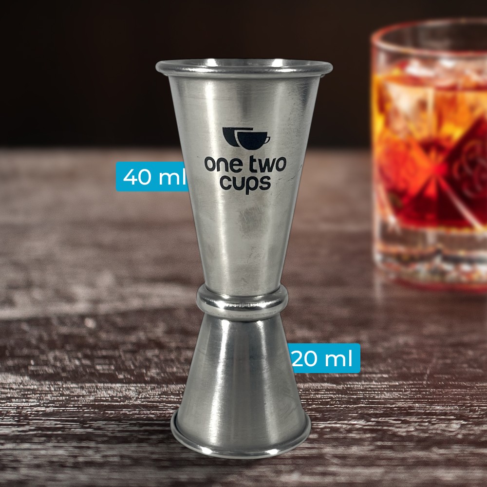 One Two Cups Gelas Ukur Bartender Double Jigger Measuring Cup 20ml and 40ml - KM1 Gambar produk One Two Cups Gelas Ukur Bartender Double Jigger Measuring Cup 20ml and 40ml - KM1