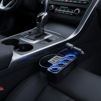 Gambar produk ADOREHER Car Charger Mobil PD QC Cigarette Type C Dual USB Port 120W - D-25