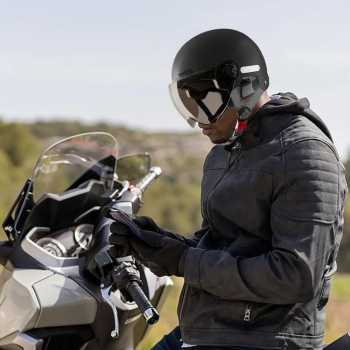 SPORT BIBU Helm Sepeda Skuter Motor Retro Vintage Half Face With Visor - U20