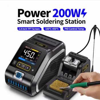 FNIRSI Solder Elektrik Adjustable Temperature 3 Set Preset 200W - DWS-200
