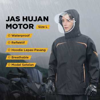 Rhodey Jas Hujan Setelan Motor Visor Waterproof Raincoat Polyester - PY-8119