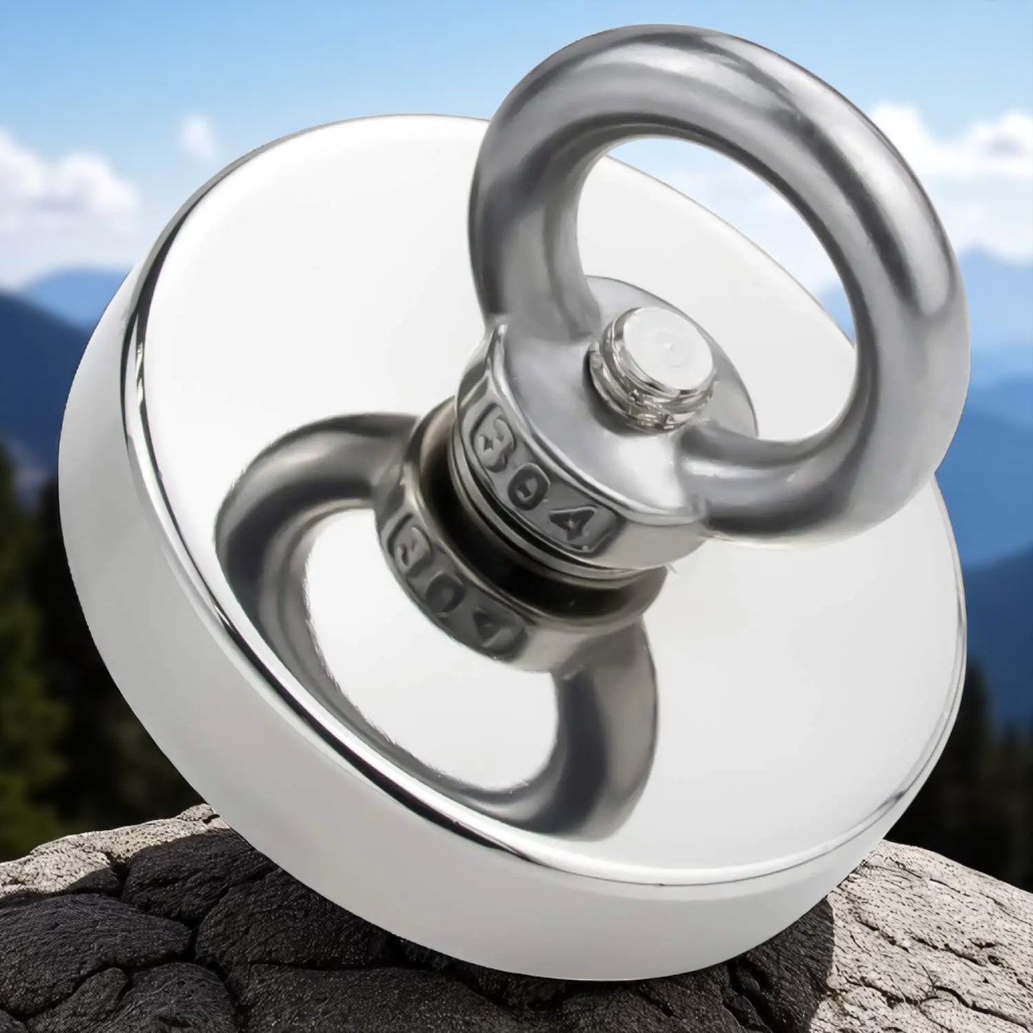 SINIJI Magnet Gantungan Round Hook Strong Neodymium 180kg - J70 Gambar produk SINIJI Magnet Gantungan Round Hook Strong Neodymium 180kg - J70