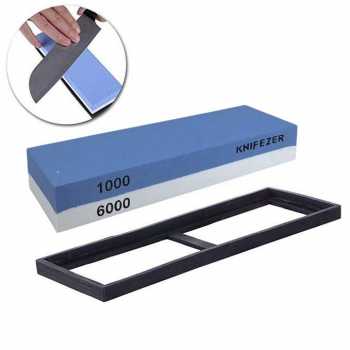 KNIFEZER Batu Asah Pisau Whetstone Knife Sharpener 2 Side 1000/6000 - H16