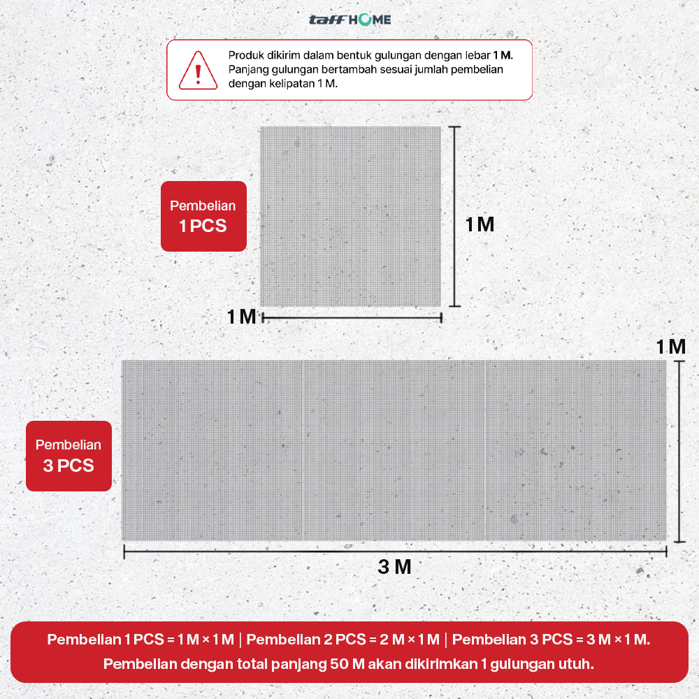 TaffHOME Kasa Nyamuk Jaring Jendela Mosquito Net PP Nano 20 Mesh 1x1M - AW15 Gambar produk TaffHOME Kasa Nyamuk Jaring Jendela Mosquito Net PP Nano 20 Mesh 1x1M - AW15