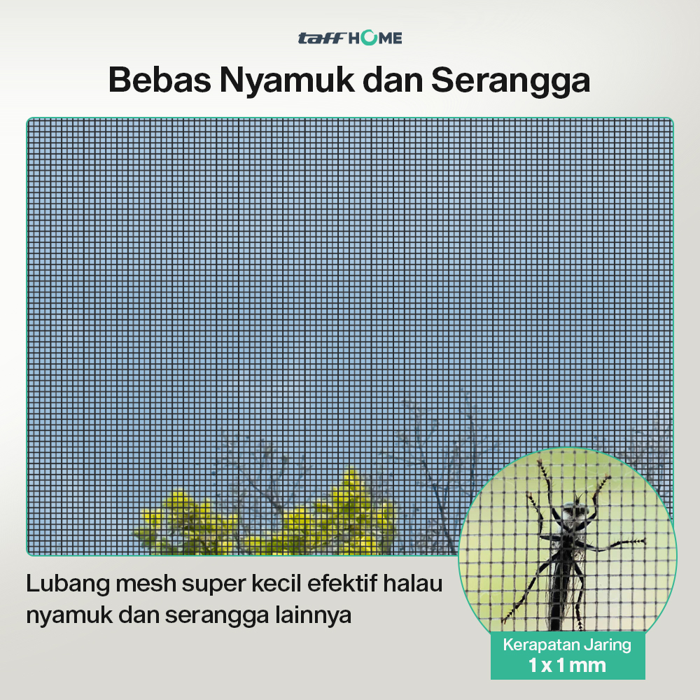 TaffHOME Kasa Nyamuk Jaring Jendela Mosquito Net PP Nano 20 Mesh 1x1M - AW15 Gambar produk TaffHOME Kasa Nyamuk Jaring Jendela Mosquito Net PP Nano 20 Mesh 1x1M - AW15